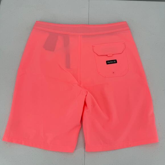 NWT Hurley One And Only 20" Board Shorts Crossdye Neon Pink Men's Size 30 - Picture 7 of 11